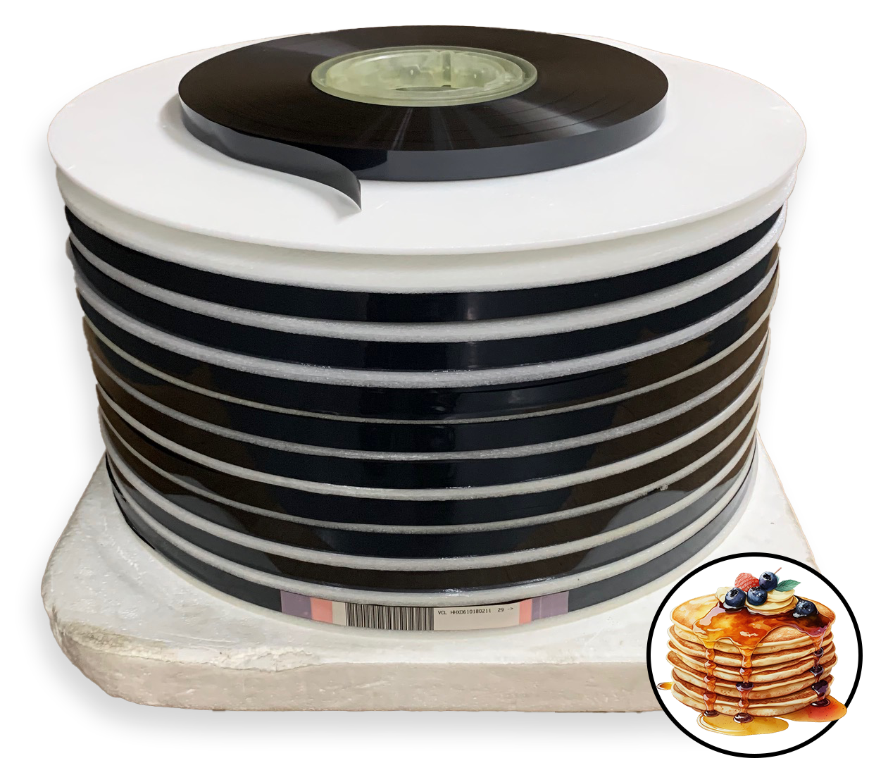 VHS用クリーニングテープ用の磁気テープ原反(パンケーキ）